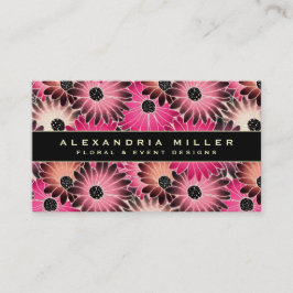 Tarjeta De Visita Gerbera moderna rosa Daisy Floral