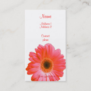 Tarjeta De Visita Gerbera rojo