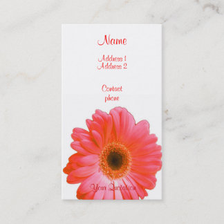 Tarjeta De Visita Gerbera rojo