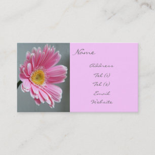 Tarjeta De Visita Gerbera rosado