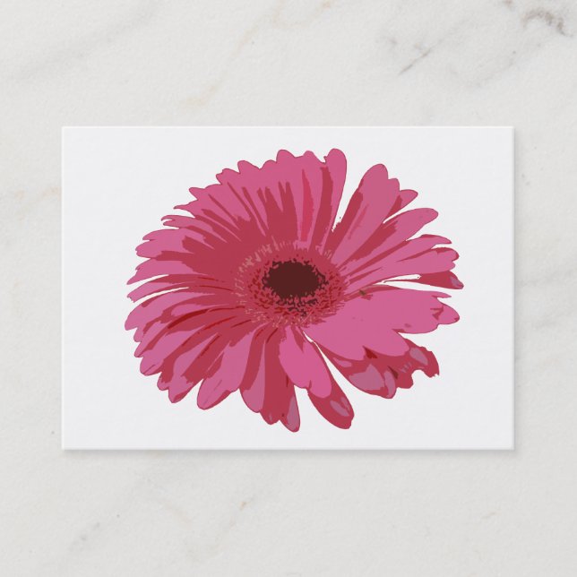 Tarjeta De Visita Gerbera rosado CO ACEO (Anverso)