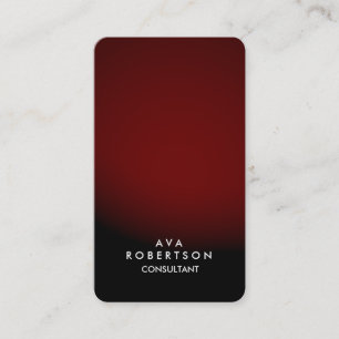 Tarjeta De Visita Gerente Consultor Creativo Rojo Negro