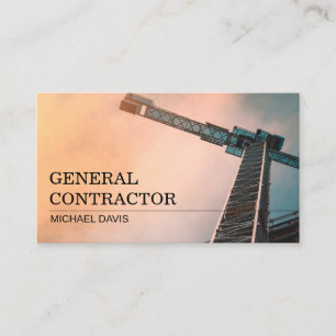 Tarjeta De Visita Gerente de Construcción Contratista General Constr
