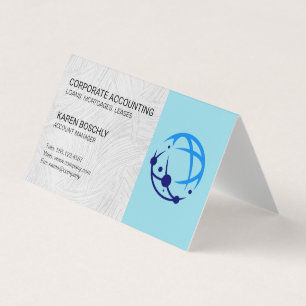 Tarjeta De Visita Gerente de cuenta Logotipo global corporativo
