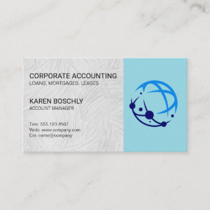 Tarjeta De Visita Gerente de cuenta Logotipo global corporativo