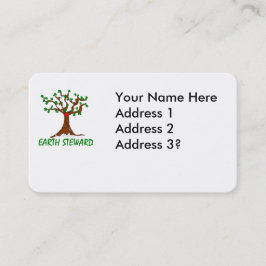 Tarjeta De Visita Gerente de la Tierra