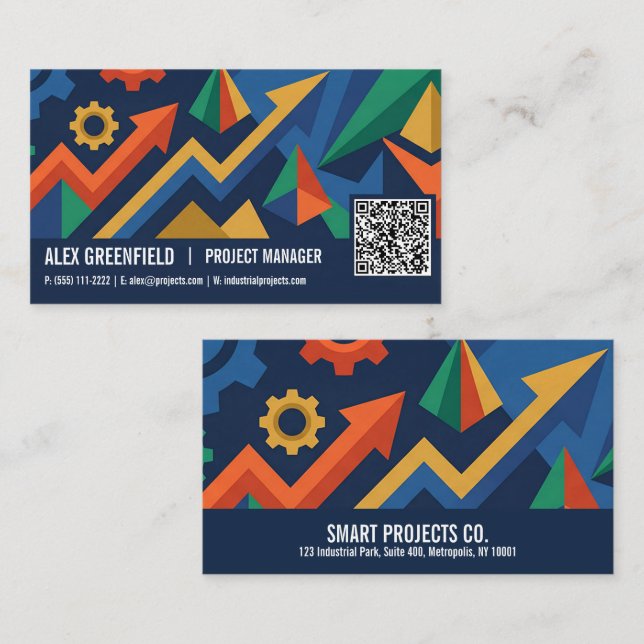 Tarjeta De Visita Gerente de Proyecto (Anverso / Reverso)