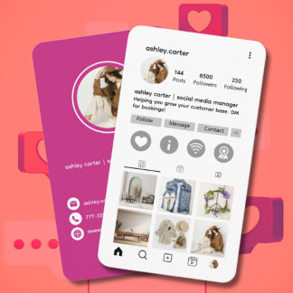 Tarjeta De Visita Gerente de Redes Sociales de Moda