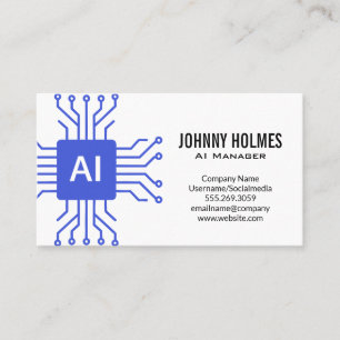Tarjeta De Visita Gerente de Tecnología Tecnología de IA