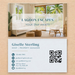 Tarjeta De Visita Gerente Profesional de Alquiler de Vacaciones