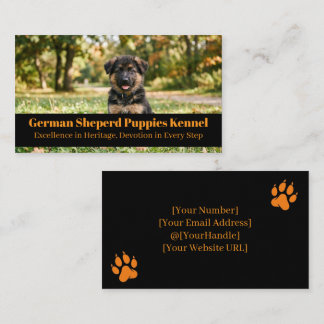 Tarjeta De Visita German Shepherd Puppies Kennel Business Card