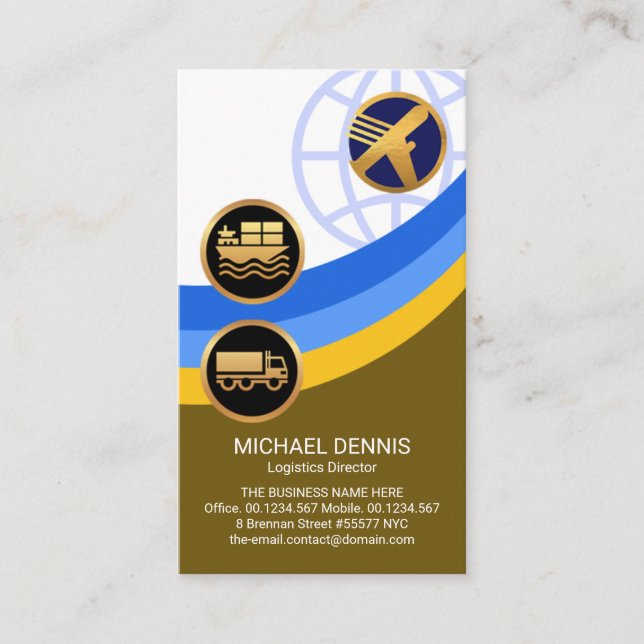 Tarjeta De Visita Gestión de la cadena de suministro de capas global (Anverso)