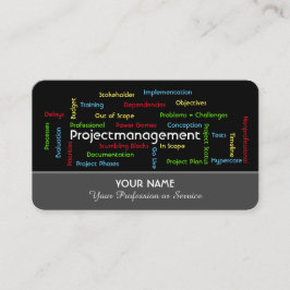 Tarjeta De Visita Gestión de proyectos profesionales y negocio de co