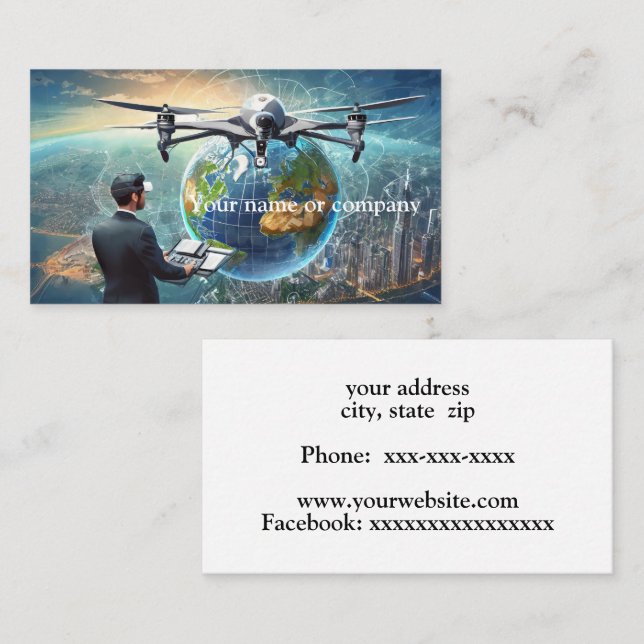Tarjeta De Visita Gestión del espacio aéreo por drones (Anverso / Reverso)