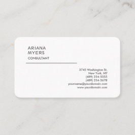 Tarjeta De Visita Gestor de consultores elegante de estilo moderno y