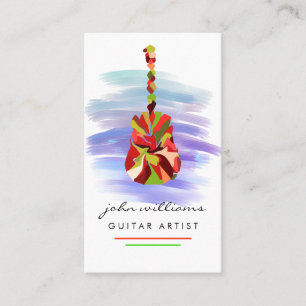 Tarjeta De Visita Gestor de eventos de DJ de Guitar Instrumental Mus