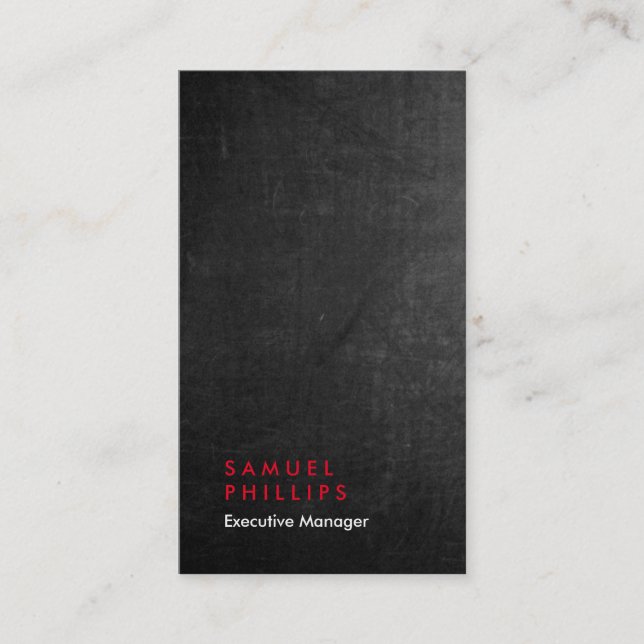 Tarjeta De Visita Gestor de plano profesional de pizarra vertical (Anverso)