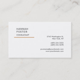 Tarjeta De Visita Gestor elegante de consultores de diseño sencillo
