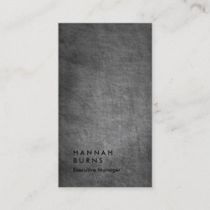 Tarjeta De Visita Gestor sencillo de pizarra gris vertical
