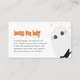 Tarjeta De Visita Ghost Halloween Baby Shower Books for Baby Card