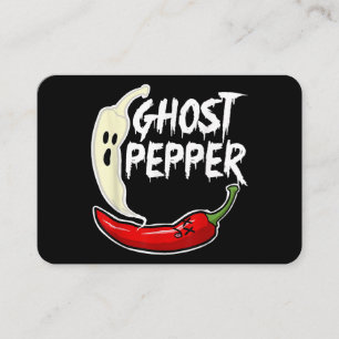 Tarjeta De Visita Ghost Pepper Funny Spicny Hot Halloween Ghost Pepp