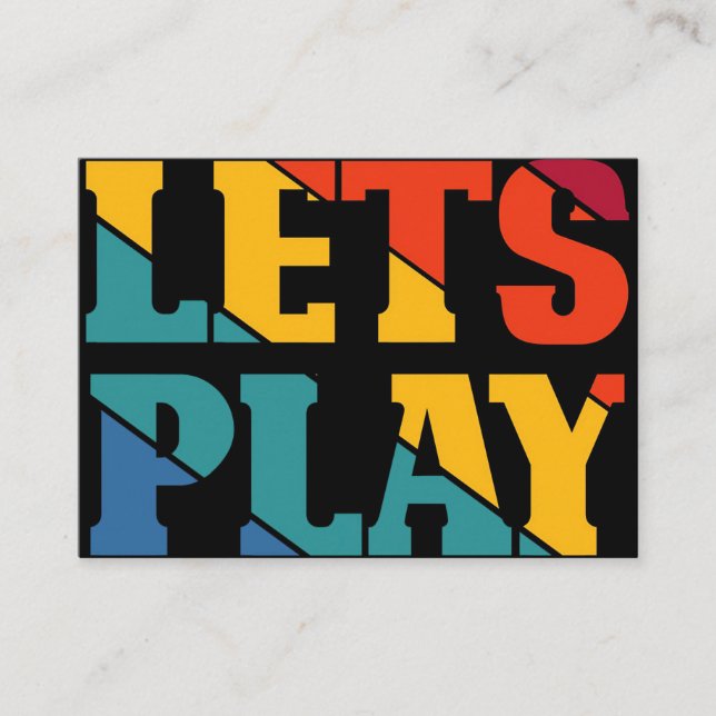 Tarjeta De Visita Gift de jugador | Juguemos a divertidos jugadores (Anverso)