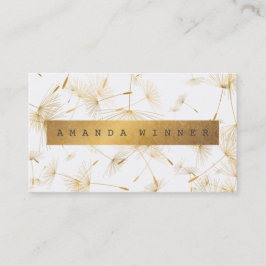 Tarjeta De Visita Gigantesco Mínimo Dorado Dandelion Confetti Vip