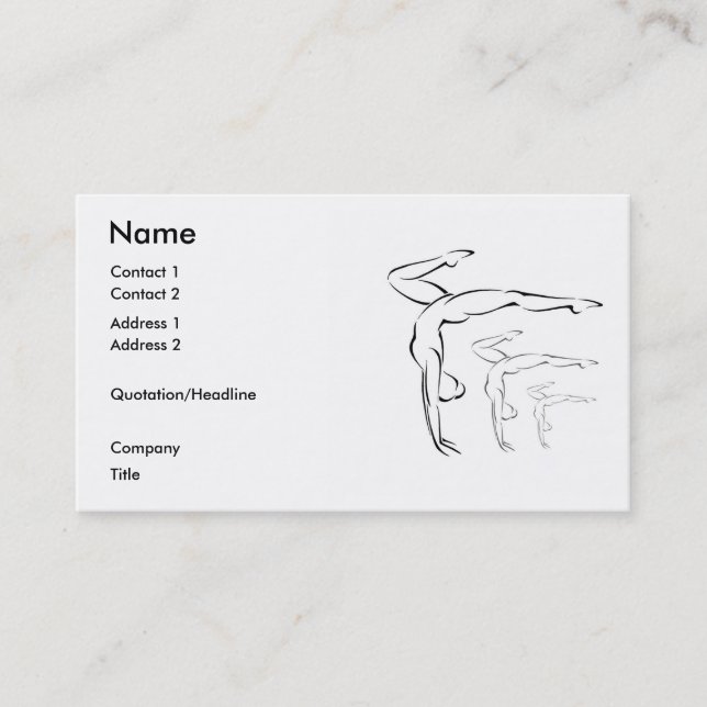 Tarjeta De Visita Gimnasia (Anverso)