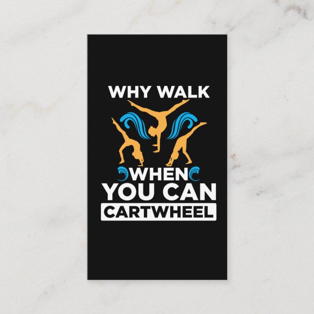 Tarjeta De Visita Gimnasia Chica acrobacia entrenamiento deportivo (Anverso)