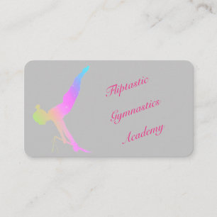 Tarjeta De Visita Gimnasia Colorful Pastel Font
