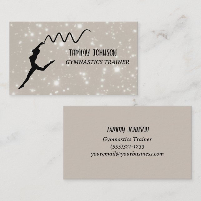 Tarjeta De Visita Gimnasia Sparkle (Anverso / Reverso)