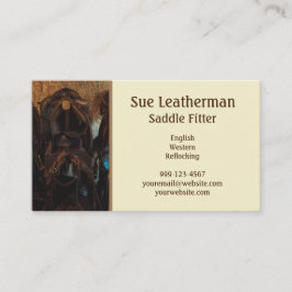 Tarjeta De Visita Gimnasio de albarda ecuestre Natural/Tan