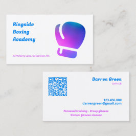 Tarjeta De Visita Gimnasio de boxeo QR