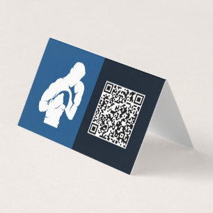 Tarjeta De Visita Gimnasio de boxeo QR personalizado