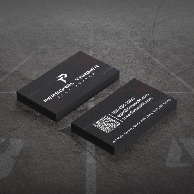 Tarjeta De Visita Gimnasio de entrenador personal personalizado (2 L (Subido por el creador)