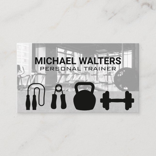 Tarjeta De Visita Gimnasio de entrenamiento | Equipo de entrenamient (Anverso)