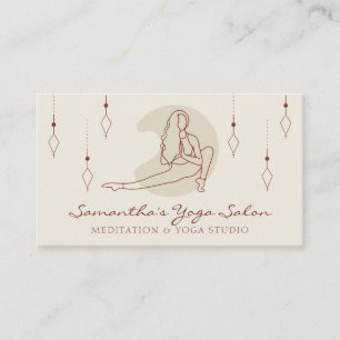 Tarjeta De Visita Gimnasio de fitness de yoga Pilates Geometría Secr