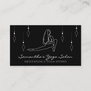 Tarjeta De Visita Gimnasio de Fitness Yoga Pilates Geometría Secreta
