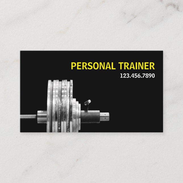 Tarjeta De Visita Gimnasio del entrenador personal (Anverso)
