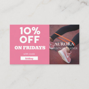 Tarjeta De Visita Gimnasio del entrenador personal