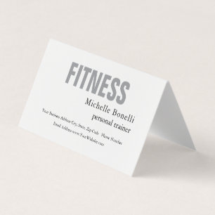 Tarjeta De Visita Gimnasio del entrenador personal Elegante moderno