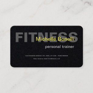 Tarjeta De Visita Gimnasio del entrenador personal Elegante moderno