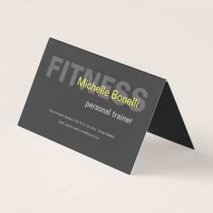 Tarjeta De Visita Gimnasio del entrenador personal Elegante moderno