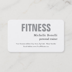 Tarjeta De Visita Gimnasio del entrenador personal Elegante moderno