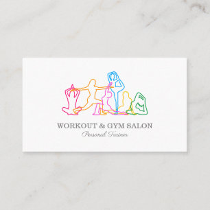 Tarjeta De Visita Gimnasio entrenador personal