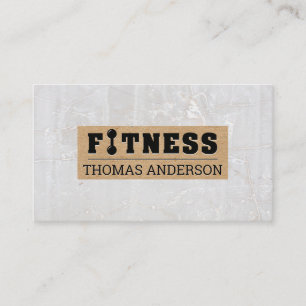 Tarjeta De Visita Gimnasio   Mármol blanco