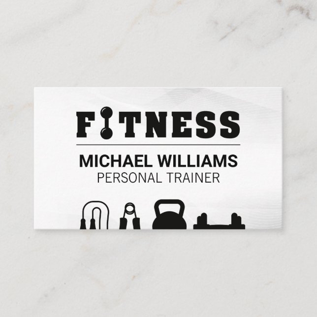 Tarjeta De Visita Gimnasio | Pesos de gimnasia (Anverso)