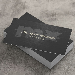Tarjeta De Visita Gimnasio Profesional De Monograma Oscuro
