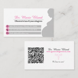 Tarjeta De Visita Ginecólogo Obstetricia Profesional OBGYN Rosa