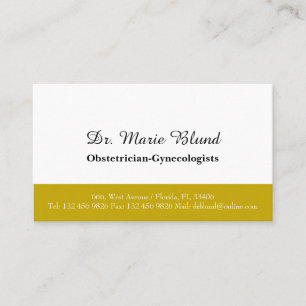 Tarjeta De Visita Ginecólogo Obstetricista escanea a Gold Modern